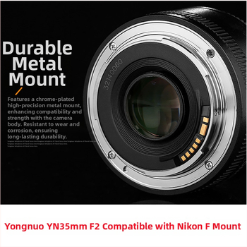 Yongnuo YN 35mm F2 pre Nikon F bajonet, full-frame pevný objektív, 58mm filter, minimálna zaostrovacia vzdialenosť 0,25 m