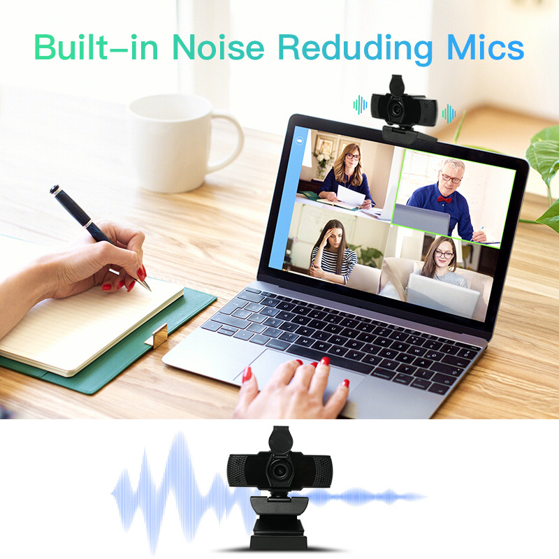 Cameră pentru computer cu focalizare fixă 1080P, USB 2.0, microfon încorporat, 30fps, fără driver