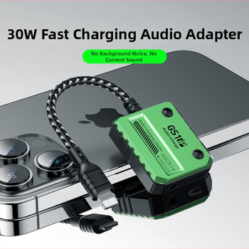 Plextone GS1 ip-30W Lightning dvojvstupový zvukový adaptér pre počúvanie a nabíjanie súčasne pri hraní na mobile