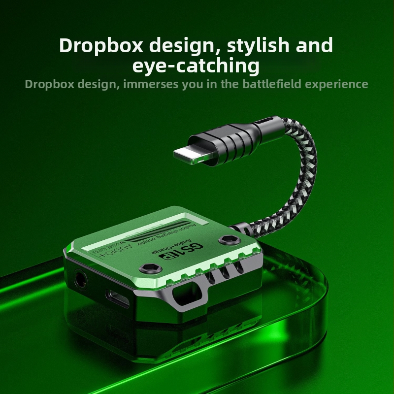 Plextone GS1 ip-30W Lightning dvojvstupový zvukový adaptér pre počúvanie a nabíjanie súčasne pri hraní na mobile