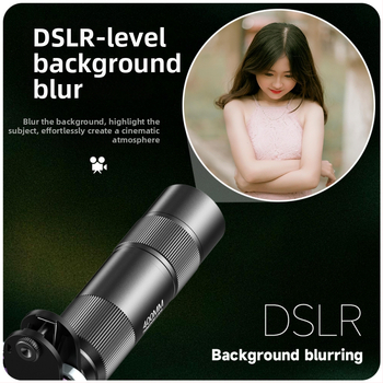 Teleobjektív pre mobilný telefón 400 mm na portréty z koncertov; univerzálna kompatibilita s telefónmi; optické sklo + hliníková zliatina; značka JOVOCN