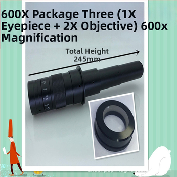 600X kontinuálne zväčšenie mikroskopického objektívu s jednookým okularom 0.7x-4.5x, 300x zväčšenie, 10A objektív