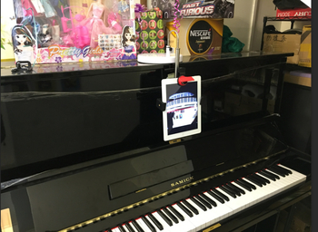 Suport de cameră montat deasupra pentru iPad Pro și telefoane – universal, pentru videoclipuri ale lecțiilor de pian
