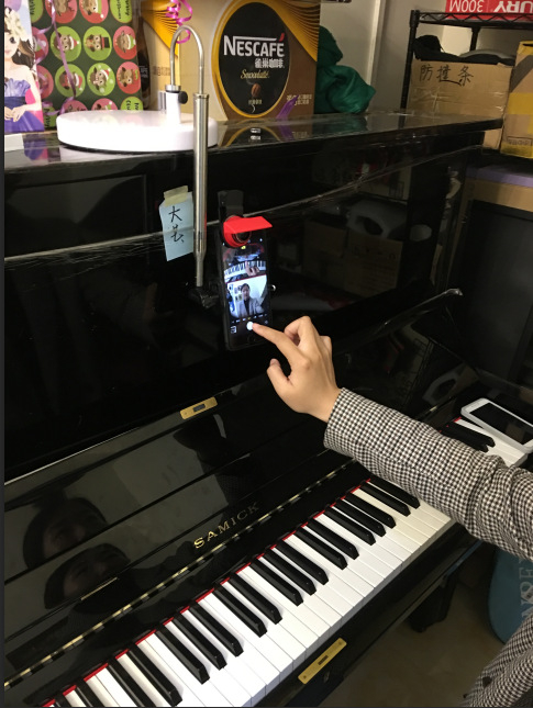 Suport de cameră montat deasupra pentru iPad Pro și telefoane – universal, pentru videoclipuri ale lecțiilor de pian