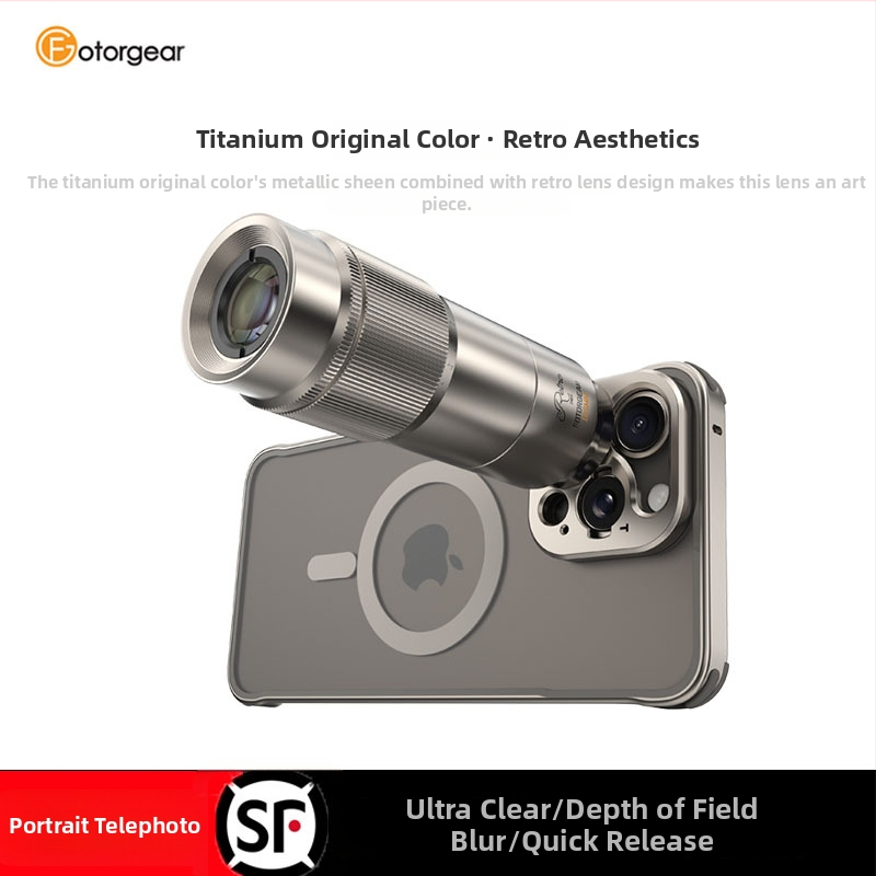 Fotorgear 135mm Mobilný portrételeobjektív, T-mount, Vyžaduje aplikáciu, Funkcia zrkadlového otočenia