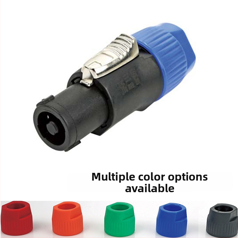 Štvoržilový konektor reproduktora, čisto meď, značka Jinsan Lake, prevádzková teplota -30°C až 80°C, ROHS certifikát.