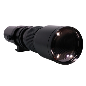 Obiectiv teleobiectiv fix pentru camere full-frame – 500 mm, f/8.0–f/32, filtru 67 mm, distanța minimă de focalizare 10 m, unghi de cuprindere 5°