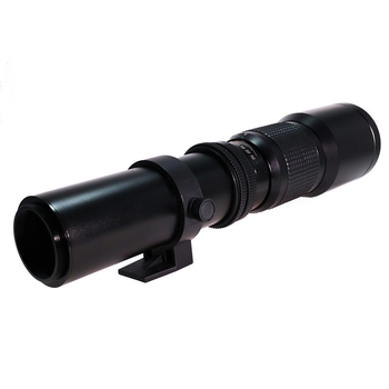 Obiectiv teleobiectiv fix pentru camere full-frame – 500 mm, f/8.0–f/32, filtru 67 mm, distanța minimă de focalizare 10 m, unghi de cuprindere 5°