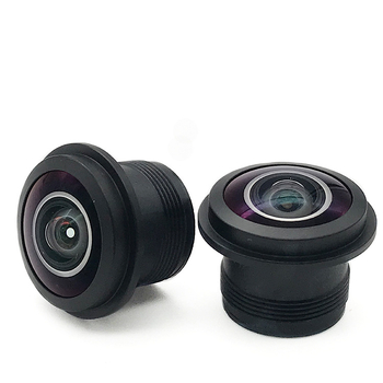 Fisheye cu focalizare fixă pentru sistemul auto de vedere posterior, unghi de vizualizare 210°, lungime focală 1.5, diafragmă maximă f/1.8, structură a lentilei 3G2P+IR