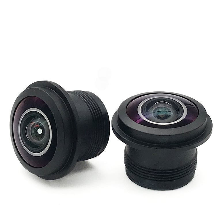 Fisheye cu focalizare fixă pentru sistemul auto de vedere posterior, unghi de vizualizare 210°, lungime focală 1.5, diafragmă maximă f/1.8, structură a lentilei 3G2P+IR