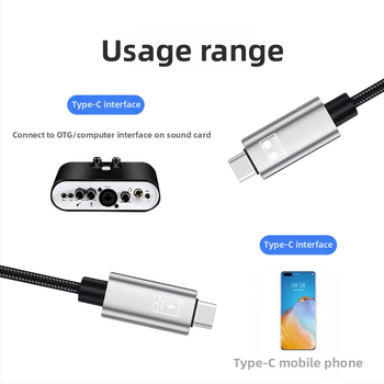 OTG USB-C na USB-C audio kabel za Live prijenos zvučne kartice, kompatibilno s Huawei/Honor pametnim telefonima
