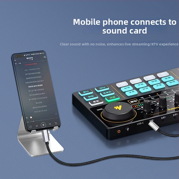 OTG USB-C na USB-C audio kabel za Live prijenos zvučne kartice, kompatibilno s Huawei/Honor pametnim telefonima