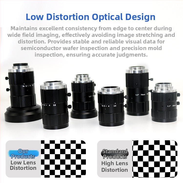 CS-Chensheng FA fixný objektív pre priemyselné kamery, C rozhranie, nízka skreslenie, ultra jasný obraz