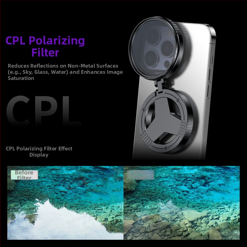 Qi Shiling Dm-12 Magnetický telefónny polarizačný CPL filter s optickým náterom pre HD fotografiu