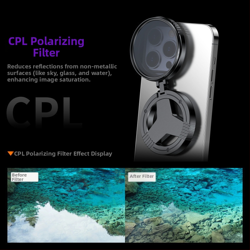 Qi Shiling Dm-12 Magnetický telefónny polarizačný CPL filter s optickým náterom pre HD fotografiu