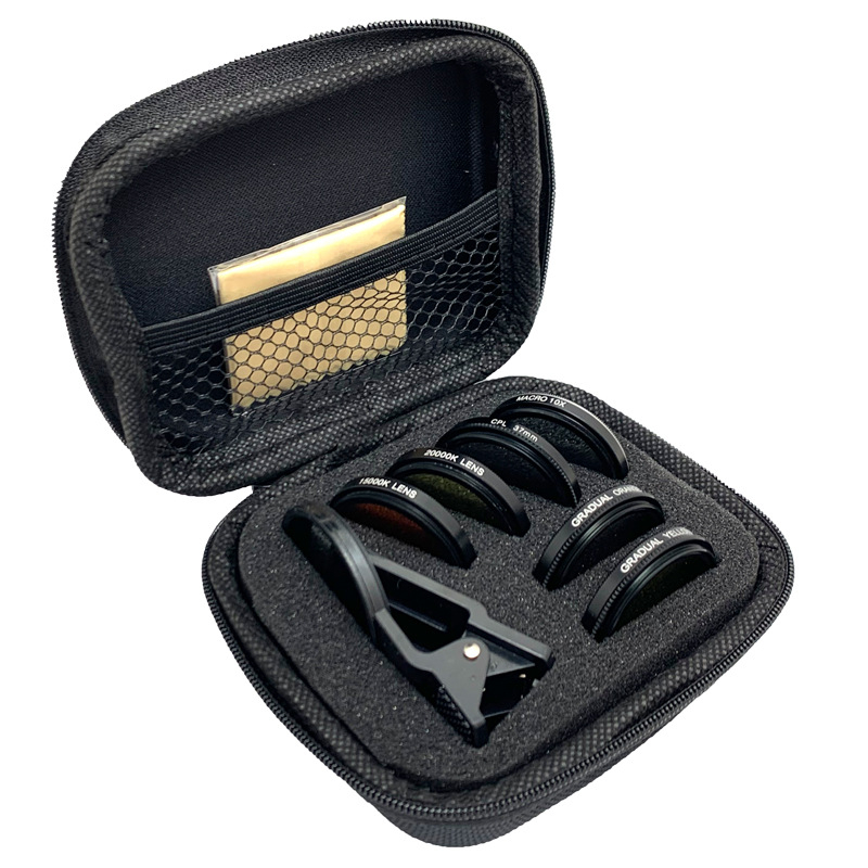 SINISI F-SH06 Filtru pentru corali pentru acvariu cu recif și fotografiere cu telefonul – set 6 în 1, compatibil cu majoritatea telefoanelor