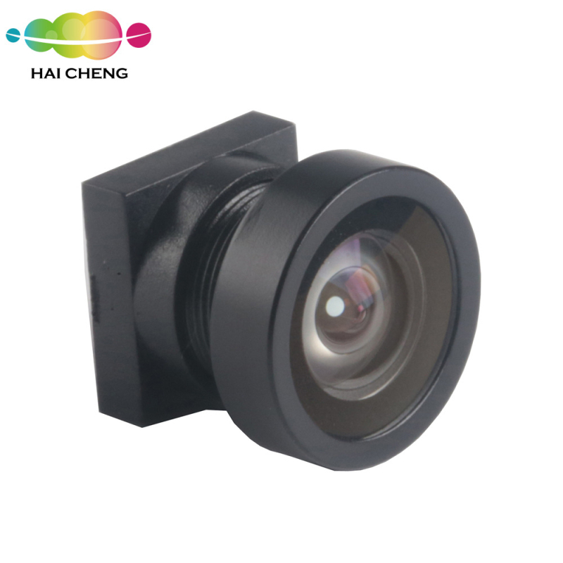 Lentilă fixă de focalizare pentru camerele de vedere spre spate ale vehiculului, distanță focală 0.95 mm, unghi larg 160°, format senzor 1/4″, interfață M7×0.35.