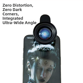 18 mm širokokutni objektiv za pametne telefone, 180° vidno područje, vinjetiranje i izobličenje, za selfije i prijenos uživo