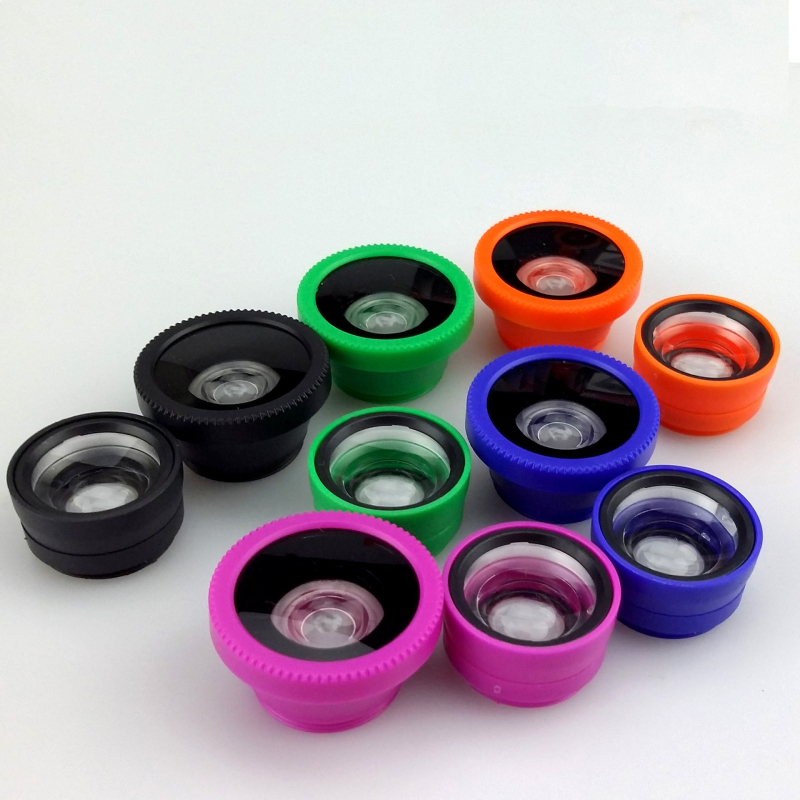Yi Xing vanjski objektiv za telefon, 3-u-1, plastični akril, 180° fisheye, široki kut i makro