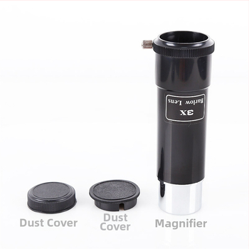 3x Barlow šošovka pre astronomický ďalekohľad – príslušenstvo, plastová konštrukcia, kompatibilné so štandardnými okuliarmi