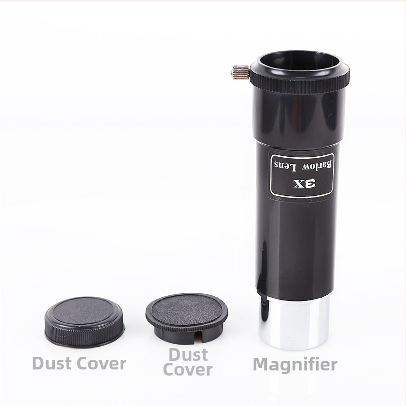 3x Barlow šošovka pre astronomický ďalekohľad – príslušenstvo, plastová konštrukcia, kompatibilné so štandardnými okuliarmi