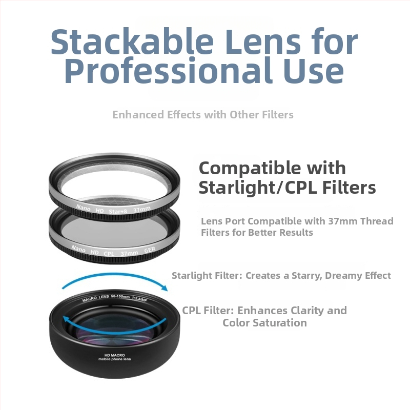 Makro objektív pre smartfón FST ST-M150m, 10× zväčšenie, pracovná vzdialenosť 30-120 mm, univerzálna kompatibilita