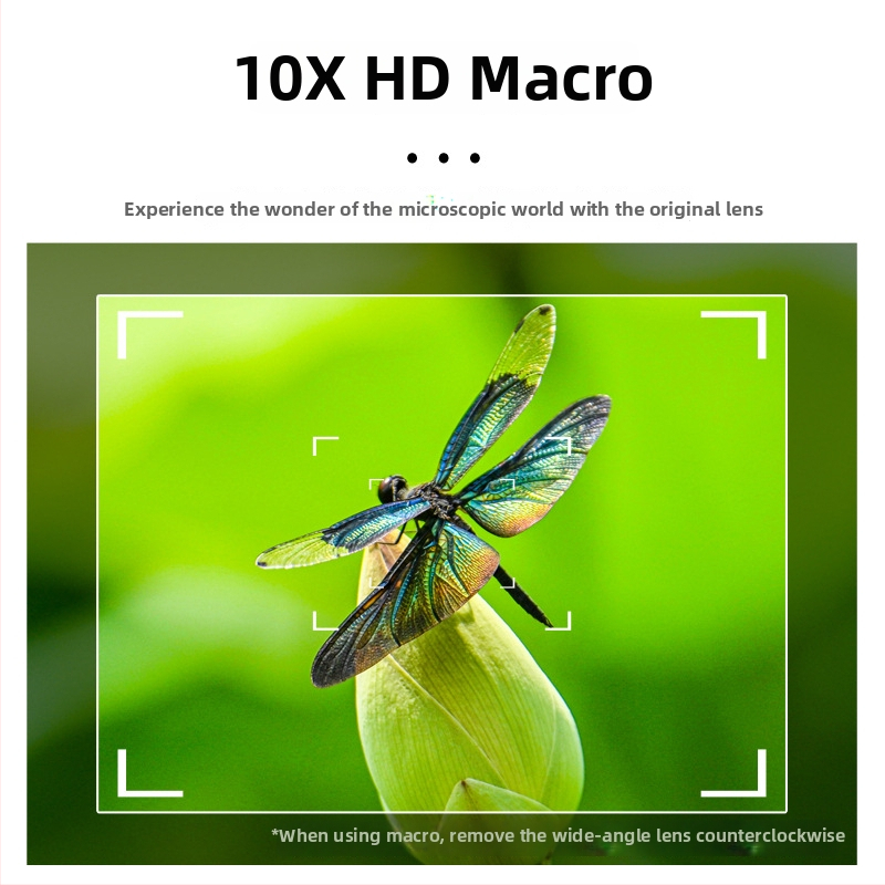 Obiectiv macro unghi larg, două în unu, pentru ZV-E10, model W1, distanță focală 18 mm, filtru 58 mm, diafragmă maximă f/1.8