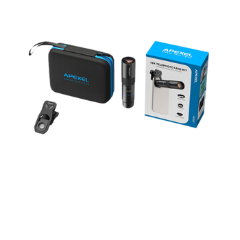 Apexel Apl-tm10x Telefónny teleskop makro objektív pre mobilný telefón, 10x ED objektív, Monokulárny ďalekohľad, Kompatibilný s Apple a Android