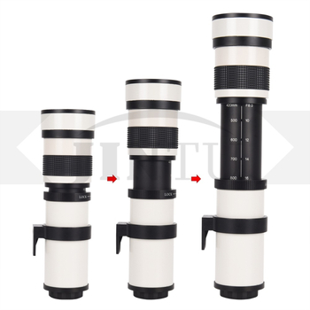 Obiectiv teleobiectiv zoom 420-800mm, focalizare manuală, f/8.3–f/16, diametrul filtrului 67mm, greutate 675g, distanța minimă de focalizare 1,5m, pentru DSLR și camere mirrorless