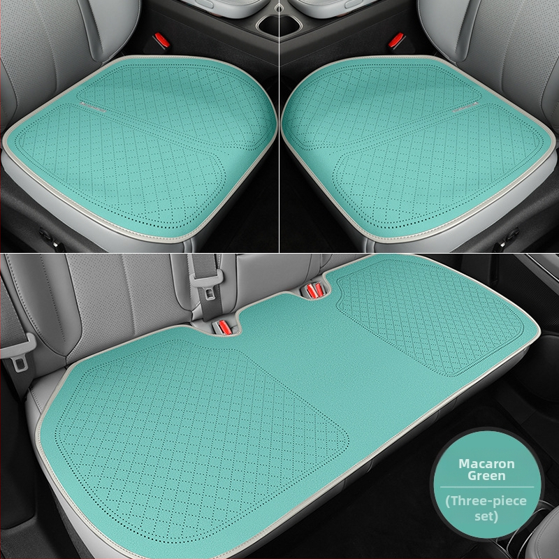 Autosedačná podložka pre všetky ročné obdobia, trojdielny set, protišmykový textil z polyesteru a PET, priedušný v lete, tepelná izolácia v zime