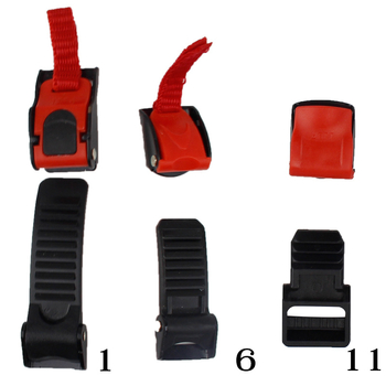 Cataramă universală pentru cască — siguranță, Voss, model Buckle, închidere cu D dublu