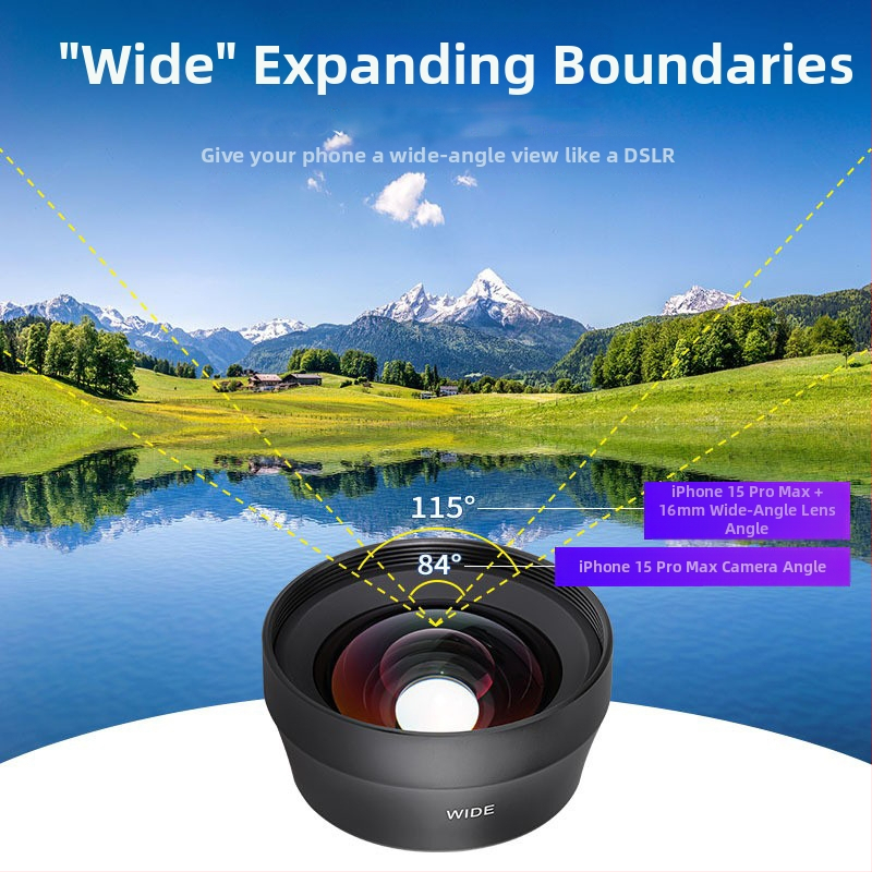 16mm širokouhlý objektív pre mobilný telefón, HD bez skreslenia, model Probe, CMOS senzor, 2.0 MP