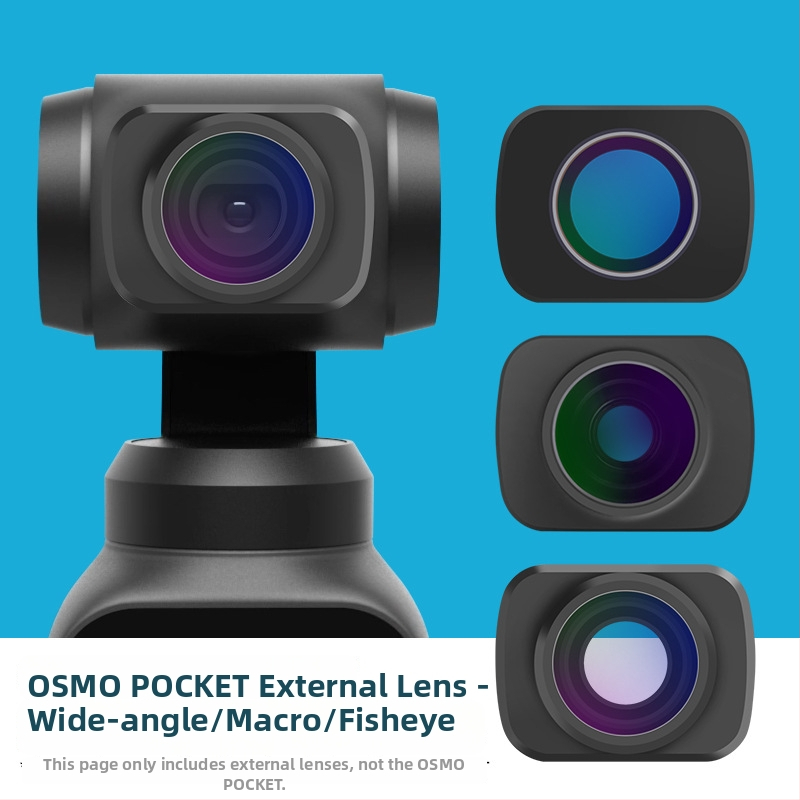 Vanjski set leća za Osmo Pocket – širokokutni, makro, fisheye; marka pholes; modeli 8259, 8263, 8260