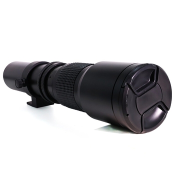 Obiectiv teleobiectiv fix 500 mm — diafragmă maximă F8.0, minimă F32, filtrul 67 mm, distanța minimă de focalizare 10 m, dimensiuni 69×305 mm