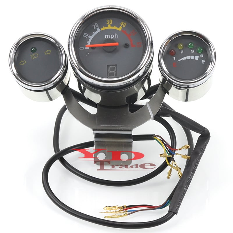 ATV instrument ploča s odometrom, brzinomjerom, indikatorom stupnja prijenosa, indikatorom daljinskog/bliznjeg svjetla i indikatorom upravljanja – Kompatibilno s ATV 110-250