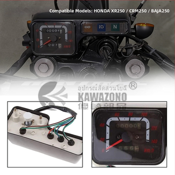 Súprava prístrojov na motocykel pre Honda XR250, CRM250, Baja250 — plastová elektronika, hmotnosť 490 g, spracovanie a prispôsobenie k dispozícii, autorizovaná súkromná značka