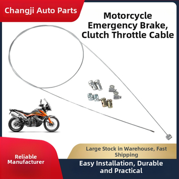 Deväťdielna súprava káblov na motocykel: brzdový kábel, spojkový kábel, plynový kábel, predný brzdový kábel, kábel tachometra