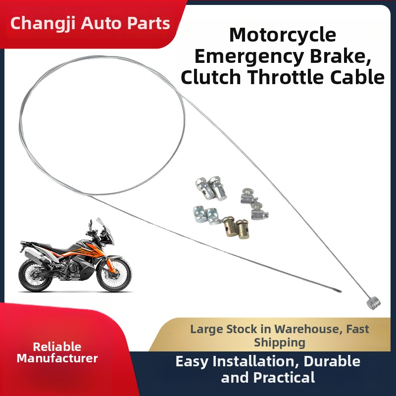 Deväťdielna súprava káblov na motocykel: brzdový kábel, spojkový kábel, plynový kábel, predný brzdový kábel, kábel tachometra