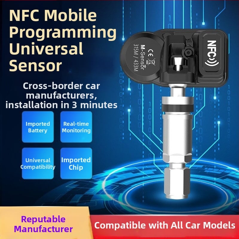 Programabilni senzor tlaka u gumama s NFC praćenjem putem pametnog telefona, Bluetooth TPMS, 0-9 BAR, model T20