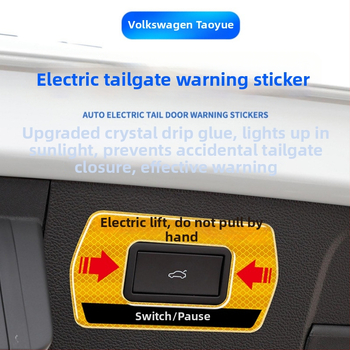 Nálepky s upozornením na zadné dvere pre VW Taos, reflexný vnútorný dekor, kompatibilné so 24 modelmi, značka Gana, CCD senzor