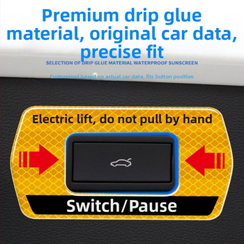 Nálepky s upozornením na zadné dvere pre VW Taos, reflexný vnútorný dekor, kompatibilné so 24 modelmi, značka Gana, CCD senzor