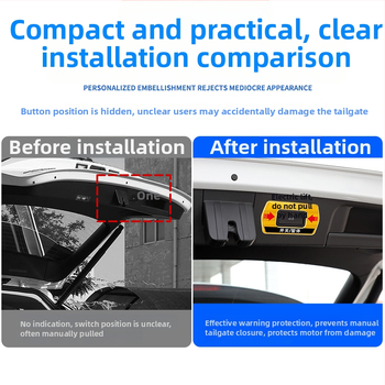 Nálepky s upozornením na zadné dvere pre VW Taos, reflexný vnútorný dekor, kompatibilné so 24 modelmi, značka Gana, CCD senzor