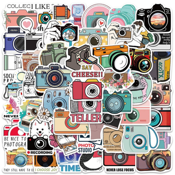 Stickere cu fotograf de tip desen animat – 50 buc., UU121, PVC, imprimare