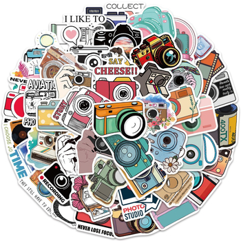 Stickere cu fotograf de tip desen animat – 50 buc., UU121, PVC, imprimare