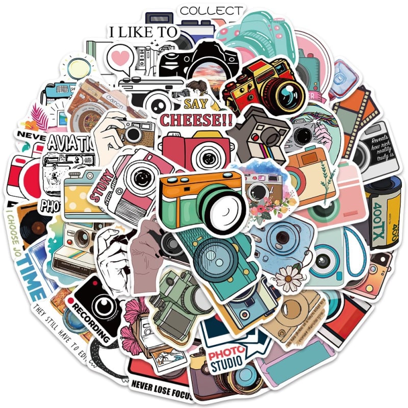 Stickere cu fotograf de tip desen animat – 50 buc., UU121, PVC, imprimare