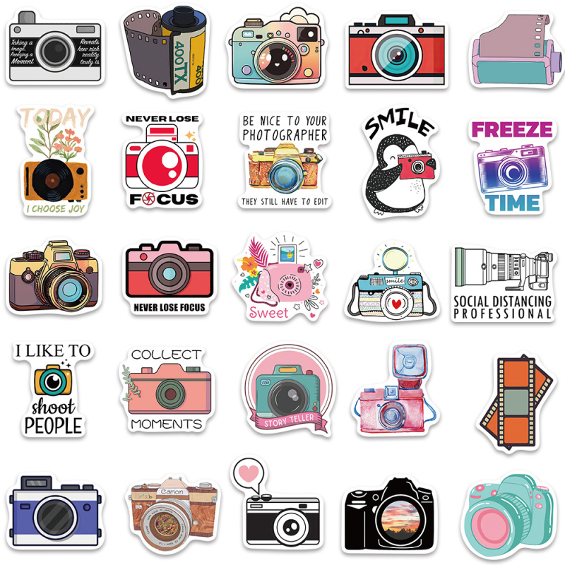 Stickere cu fotograf de tip desen animat – 50 buc., UU121, PVC, imprimare