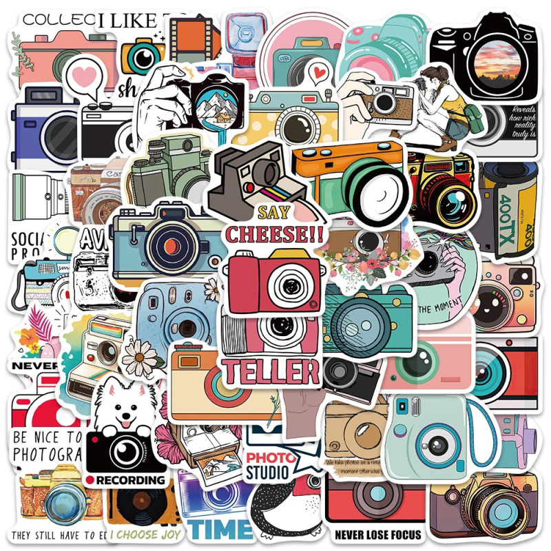 Stickere cu fotograf de tip desen animat – 50 buc., UU121, PVC, imprimare