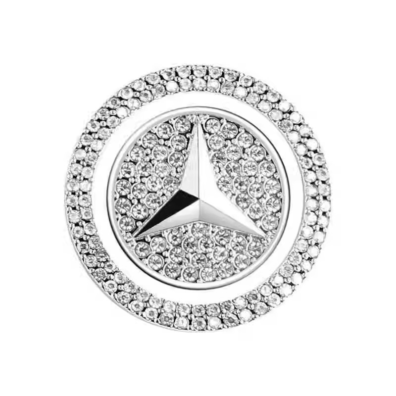 Κουμπί εκκίνησης αυτοκινήτου με ένα πάτημα – διακοσμητικό αυτοκόλλητο και προστατευτικό κάλυμμα του διακόπτη ανάφλεξης με δαχτυλίδι διαμαντιών για το εσωτερικό