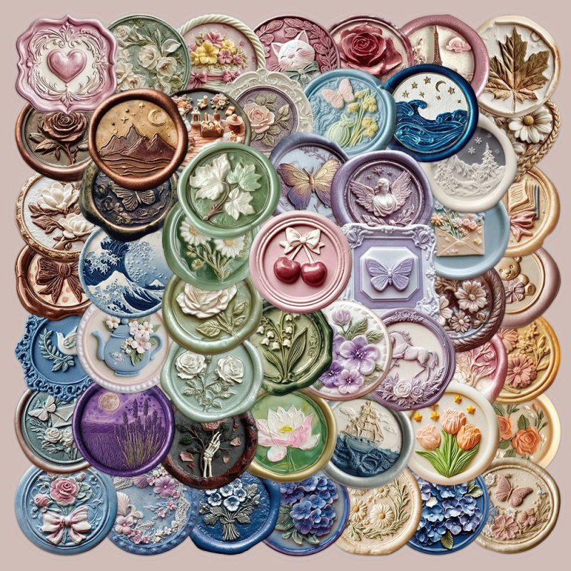 Autocolante PET – SLP231, Chen Shuo, adeziv, imprimare, stil retro