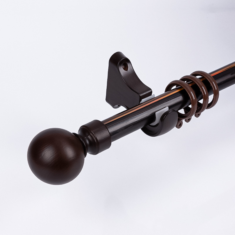 Laka римска пръчка за завеси с дървесен модел, алуминиева сплав, модерен минималистичен стил, персонализируема